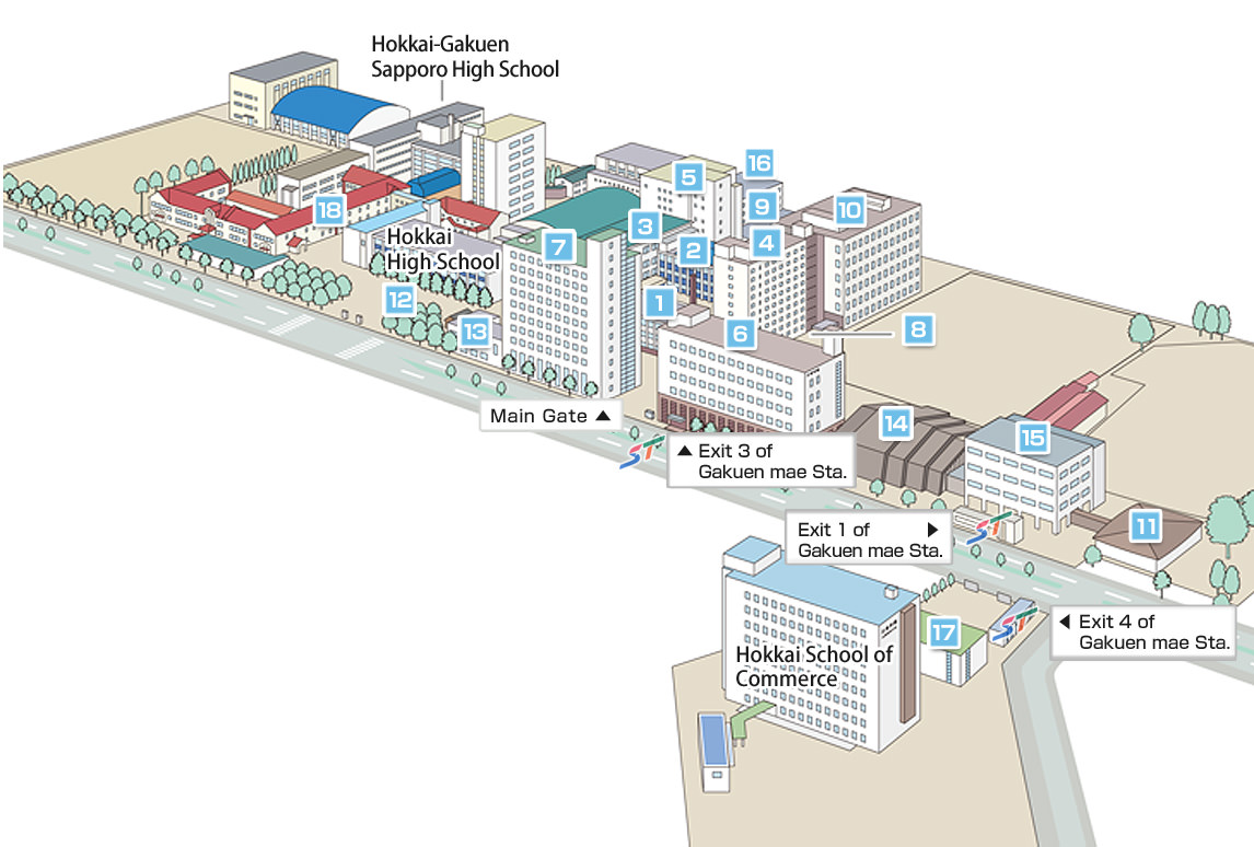 Toyohira Campus Map